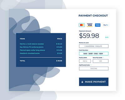 Credit Card Checkout adobexd checkout checkout form creditcard ecommerce payment ui ui design ui designer ui designers uidesign user experience user interface design userinterface ux ux design ux designer uxdesign uxui