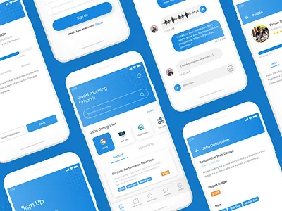 Finding Job App. app design icon illustration illustrator logo ui ux vector web