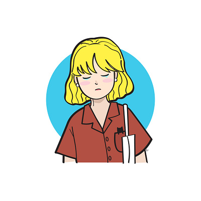 WHY SO BLUE? :( cartoon flat illustration illustrator vector