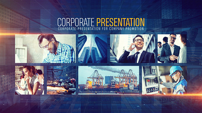 Corporate Presentation for Company Promotion After Effects Proje after effect cinematic design logo motion design motiongraphics opener opening titles template titles