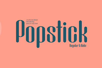 Popstick Font - Pop Art Style Typeface design download font font font design fonts graphic design lettering logo font logo fonts logotype pop art retro font retro fonts rounded font sans serif typeface typefaces typography vintage font vintage fonts