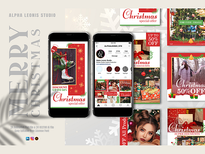 CHRISTMAS - Animated Stories Post graphic design instagram banner instagram post instagram stories instagram story instagram template layout design socia media ui ux