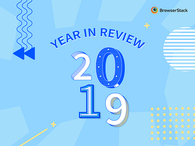 Year in review 2019 3d abstract type blog illustration letter type