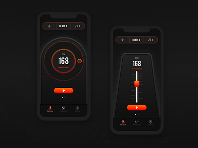 Professional -Metronome app design illustration illustrator ui ux