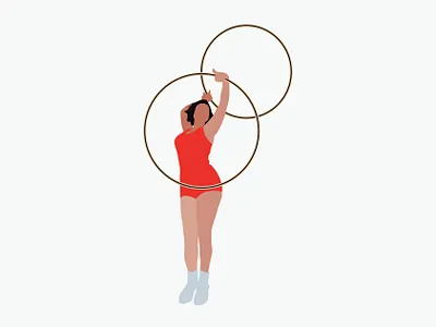 hula dancer design digital hula hoop illustration