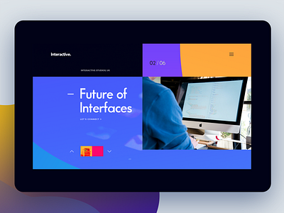 Website_Interactive colorful creative futuristic illustration typogaphy ui ui design user interface web website