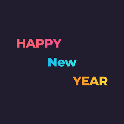 Happy New Year 2020 design minimal typogaphy ui ui design web