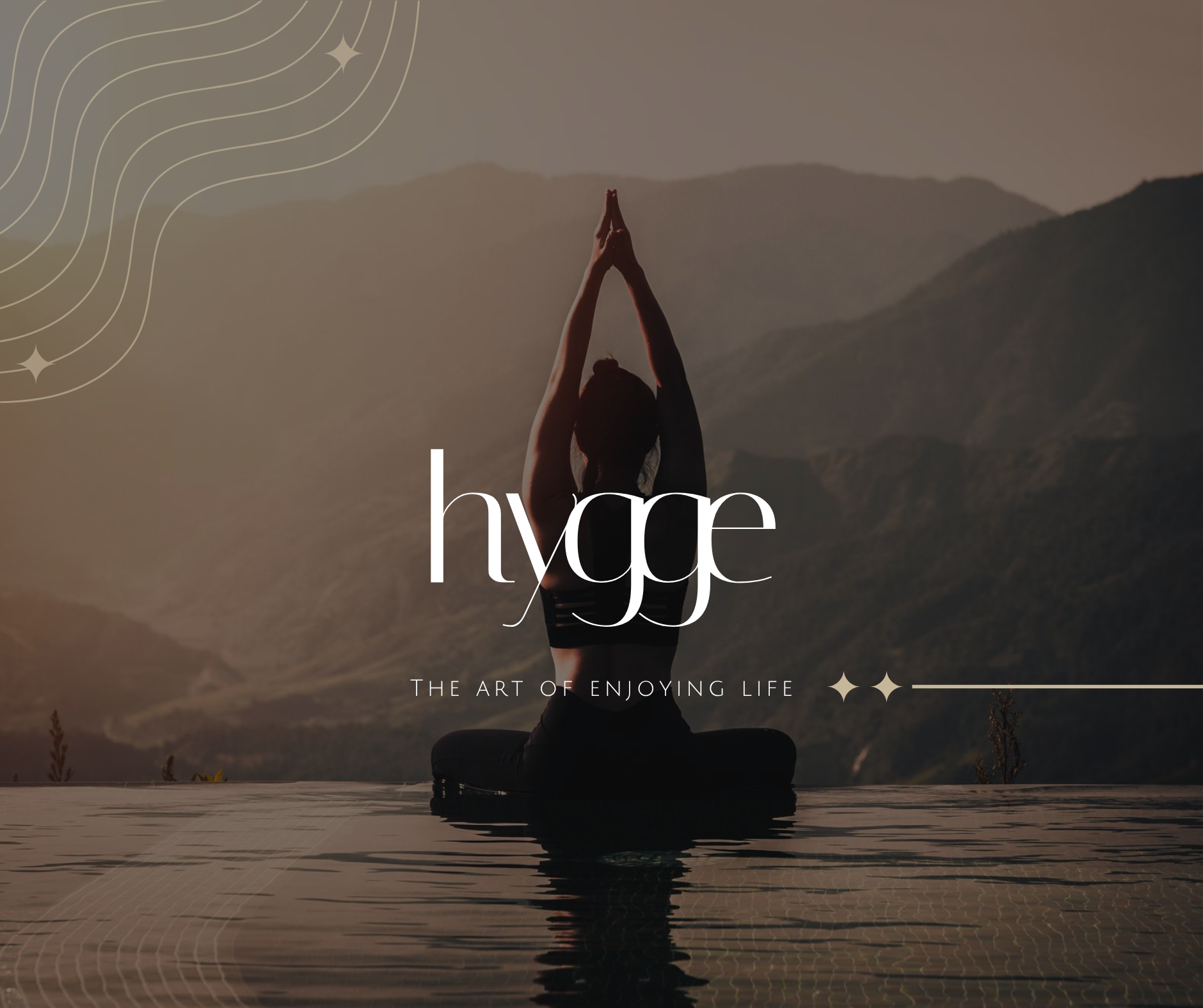 Hygge - logo with supporting visual system graphic design illustration lifestyle logo typography visal system wellness yoga