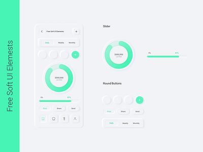 Free Skeuomorphic / Neumorphism 2020 adobe animation creative design design download free illustration logo min minimal minimalism minimalist mobile ui modern design modernism ui ui ux ui ux design ux vector