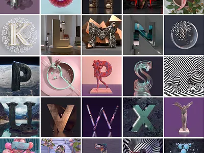 36daysoftype 2019 36days 36daysoftype 3d type alphabet type typography