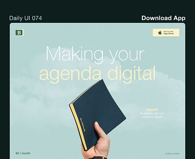 Daily UI 074 - Download App app daily 100 challenge daily ui dailyui download app landing page ui uidesign uiux ux