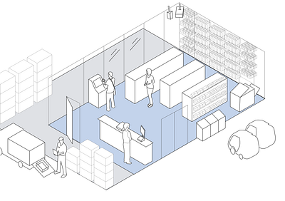 Isometric convenience store illustration isometry