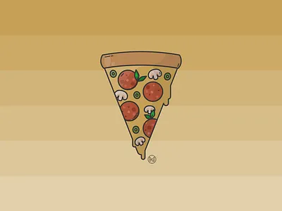 Pizza Time cartoon drawing food food and drink food illustration graphic design illustration illustrator italy lunch outline pizza pizza menu salami shapes simple snack time vector webdesign