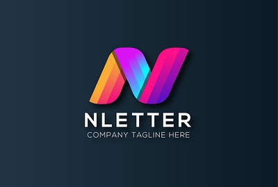 modern flat minimalist n letter logo amazing branding business company corporate design illustration logo logo design logo mark logodesign logotype n letter n letter logo real estate typography