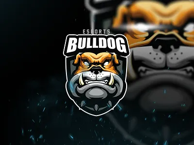 Bulldog logo branding character design esport gamer illustration logo mascot sports t shirt vector