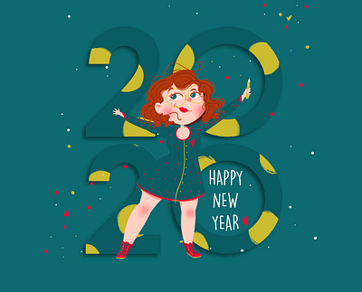 Happy 2020 2020 best wishes character curvy digital illustration digitalart happy new year illustration illustrator ipadpro new year procreate procreate art