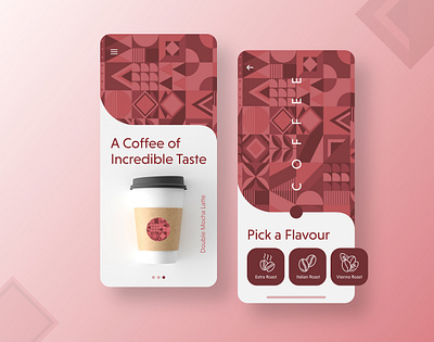 Inspirational Coffee App Design app design best shot coffee geometric mobile mobile app mobile ui shop