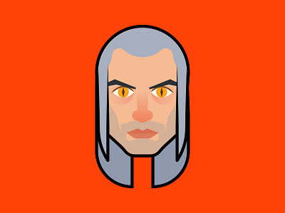 Toss a coin to your witcher 💰 affinity designer design game geralt geralt of rivia headshot illustration minimal netflix rivia series vector witcher