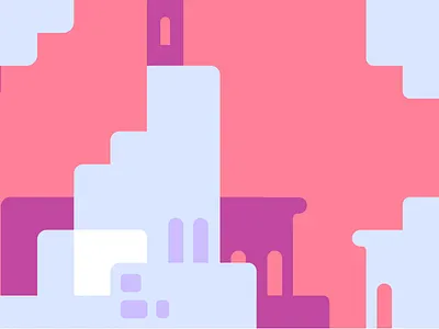 STAR II - Coral Palaces blue game minimal pink star ii