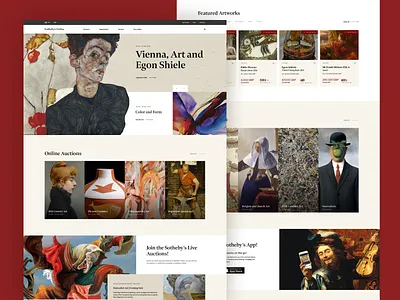 Sotheby's Online Auctions art auction concept design online ui ui design ui ux