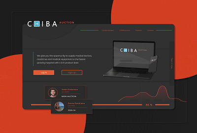 CHIBA Auction - UI / UX Landing page rework app application auction concept rework ux ui web webdesign website