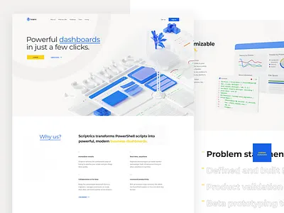 Scriptrics 3d design dribbble illustration isometric ui ux visualization web web design