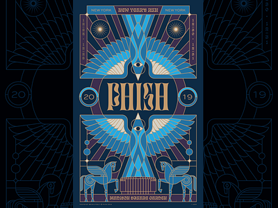 PHISH MSG New Years Print birds phish phoenix poster print