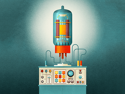 Test Bench buttons switches vacuum vacuum tube