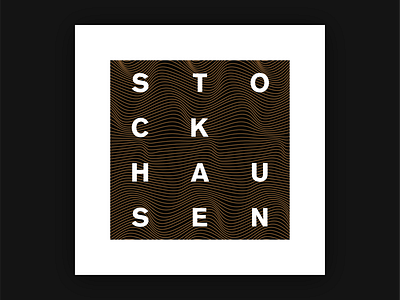 Electronic Music Limited Edition: Stockhausen album artwork album cover album cover art album cover design electronic electronic music graphic graphic design grid limited edition minimal music stockhausen swiss type typogaphy vector vinyl vinyl cover waves