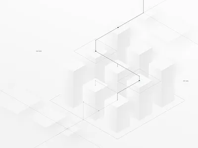 Iso Nodes 02 3d core cubes flat illustration illustrator isometric lines steps ui vector web