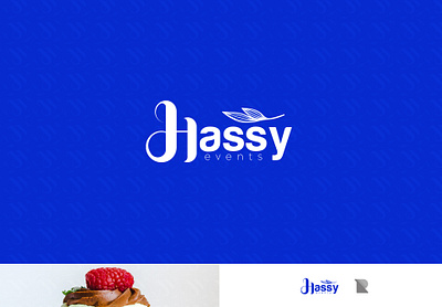 Hassy Event Logo blue blue logo brand brand identity branding decor event event branding event logo illustration logo logo design logodesign logotype pastries simple