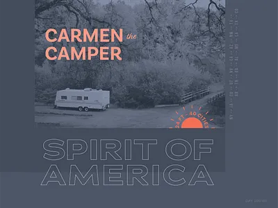 Day 001/100 100days 100dayschallenge america camper dailydesign dailydesignchallenge design layout roadtrip travel typography usa