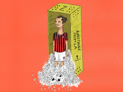 IZ back? design draw flat illustration football graphic design ibrahimovic illustration milan procreate seriea soccer