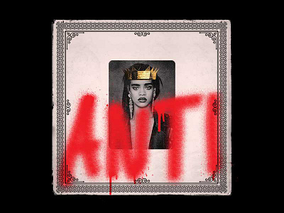 Anti Cover Concept album art album artwork album cover cover art design music art packaging rihanna typography