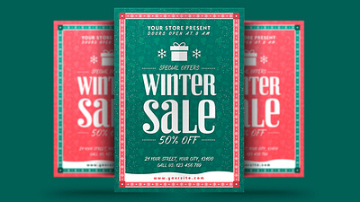 Winter Sale Flyer christmas christmas flyer event flyer holiday holiday flyer new year poster print psd snow template trips winter winter festival winter flyer winter holiday winter holiday flyer winter party winter party flyer