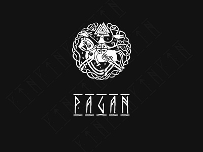 Pagan-odin-vodmark design illustration logo society typography vector