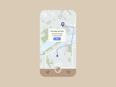 Locator – Daily UI 020 dailyui dailyui020 design flat keys locator lost map object product design ui
