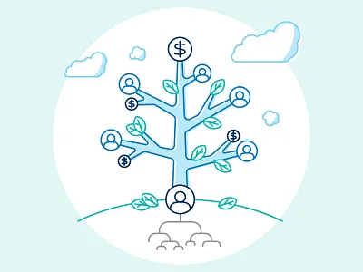 Family Money Tree design family tree genealogy icon illustration infographic inheritance tree trees vector