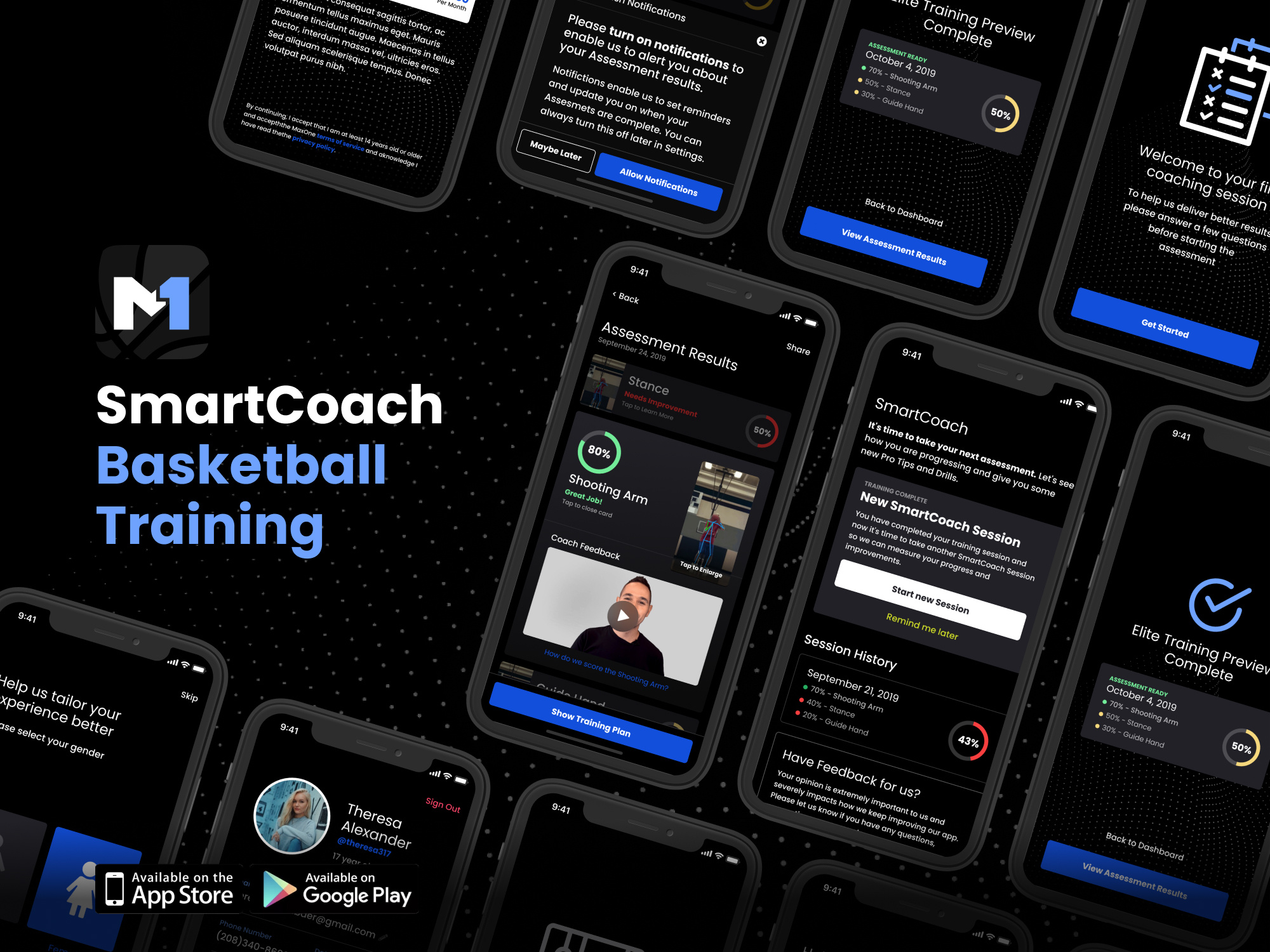 Example of SmartCoach Basketball Training UI Test