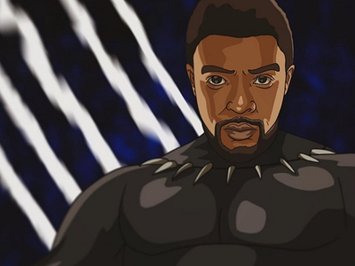 Black Panther america avengers black panther character drawing fanart illustration ipad marvel mcu minimal minimalist procreate