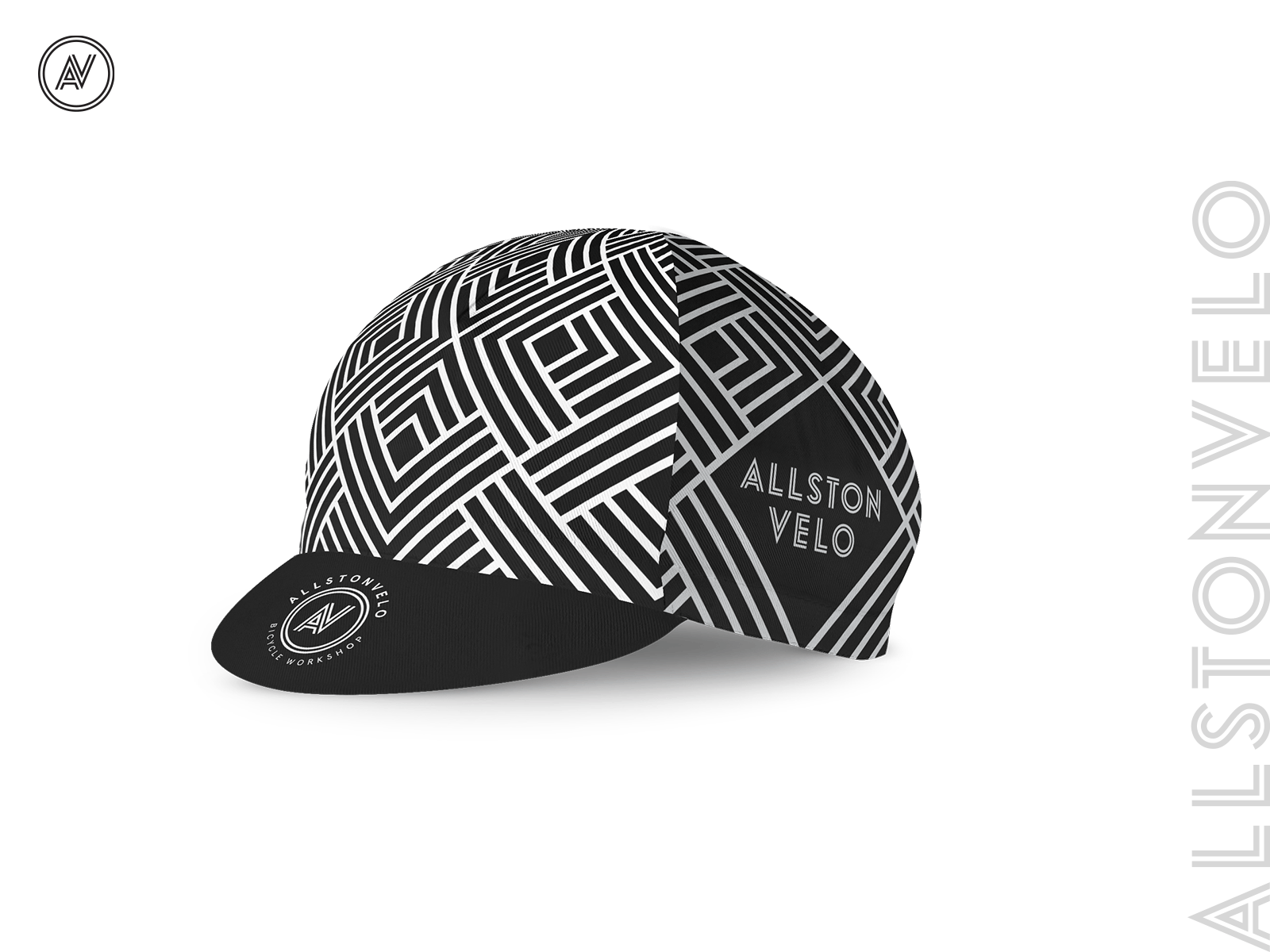 Cycling cap design | Allstonvelo apparel design apparel graphics biking brand design branding branding design design graphic design hat design local business logo