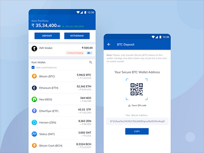 Crypto Wallet app ui blockchain cryptocurrency blockchaindevelopment crypto crypto trading crypto wallet cryptocurrency wallet