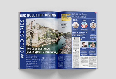 Red Bull Cliff Diving magazine editorial design adobe adobeillustrator adobeindesign animation branding desing graphic design graphicdesign indesign