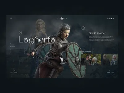 —Lagherta, Vikings website character characters design hero hero image hero section landing landing design landing page design landingpage ui ui ux uiux vikings web web design webdesign website website concept website design