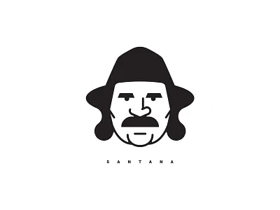 Carlos Santana guitar illustration illustrator music portrait vector