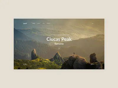 #1 Travel Web Concept ciucas peak landing page romania travel travelling ui uidesign uiux web