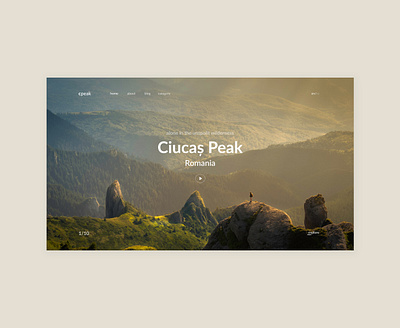 #1 Travel Web Concept ciucas peak landing page romania travel travelling ui uidesign uiux web