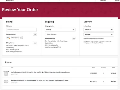 Review Your Order UI ui user interface ux