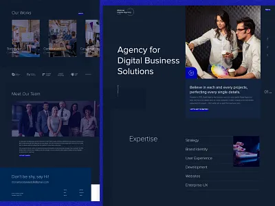 Digital Agency 2020 adobexd agency clean ui concept creative dark ui digitalagency ui ux webdesign