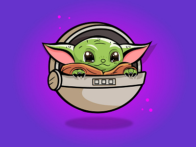 Baby Yoda. Mandalorian. baby baby yoda babyyoda cute illustration mandalorian star starwars vector wars yoda